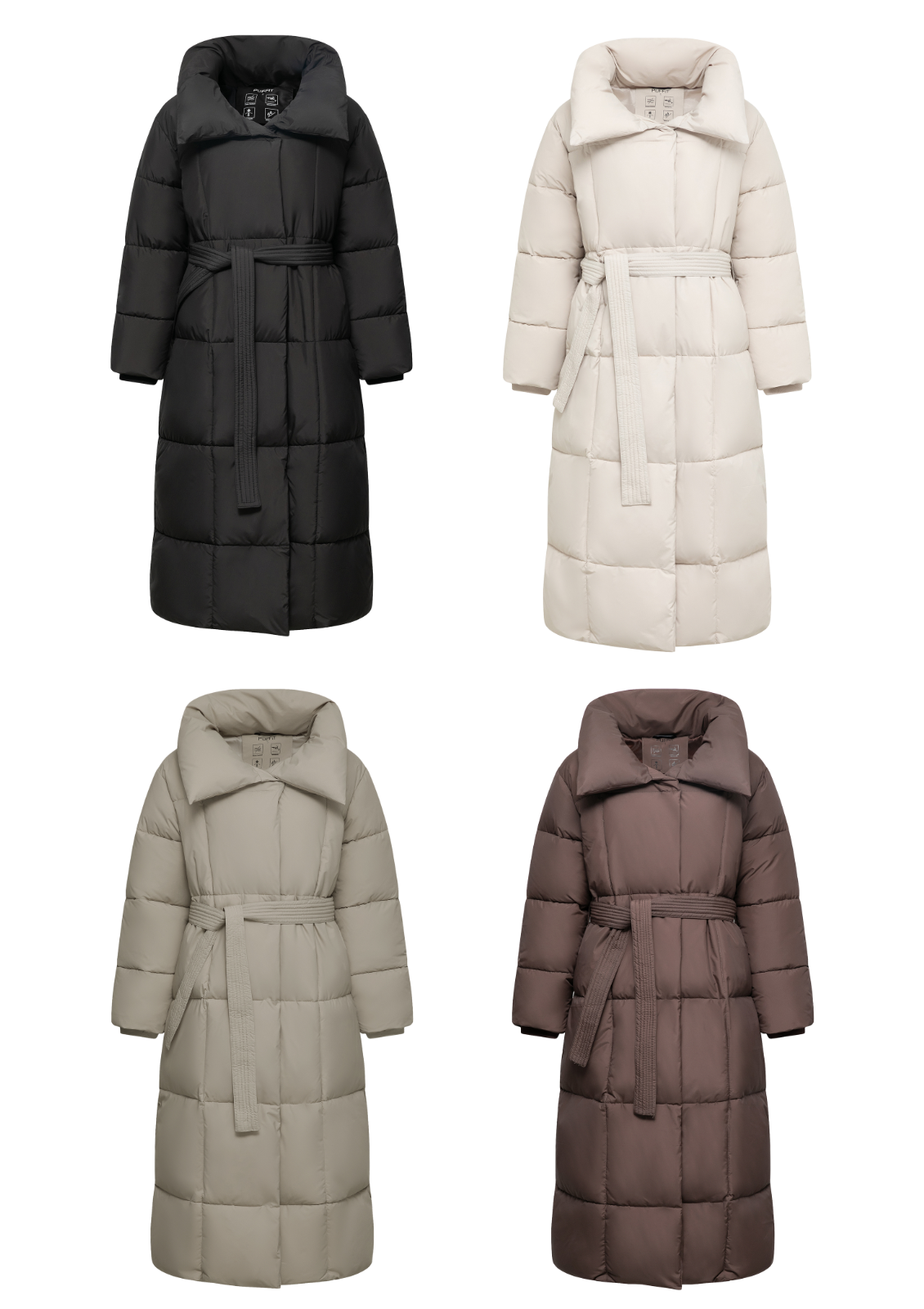 BLAIRE | VESTE PUFFER À BOUTON BULLET EXTRA LONGUE