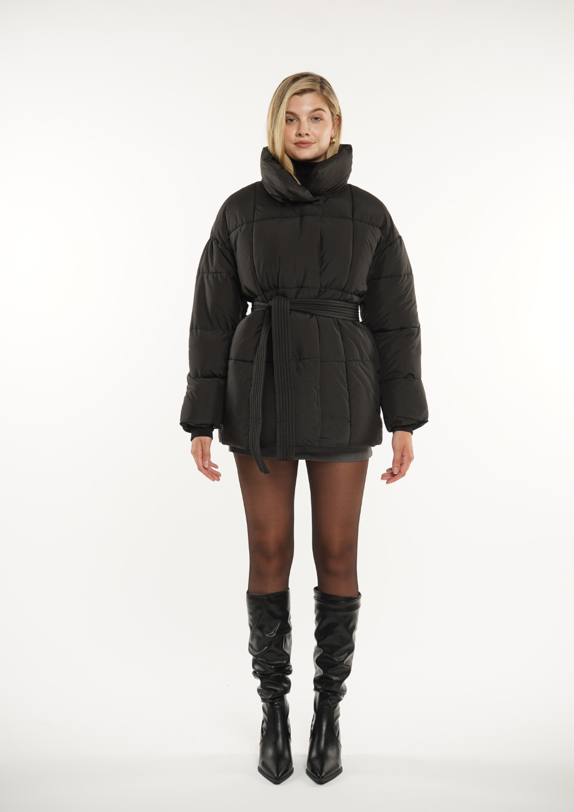 NOVA | VESTE PUFFER CEINTURÉE MI-LONGUE