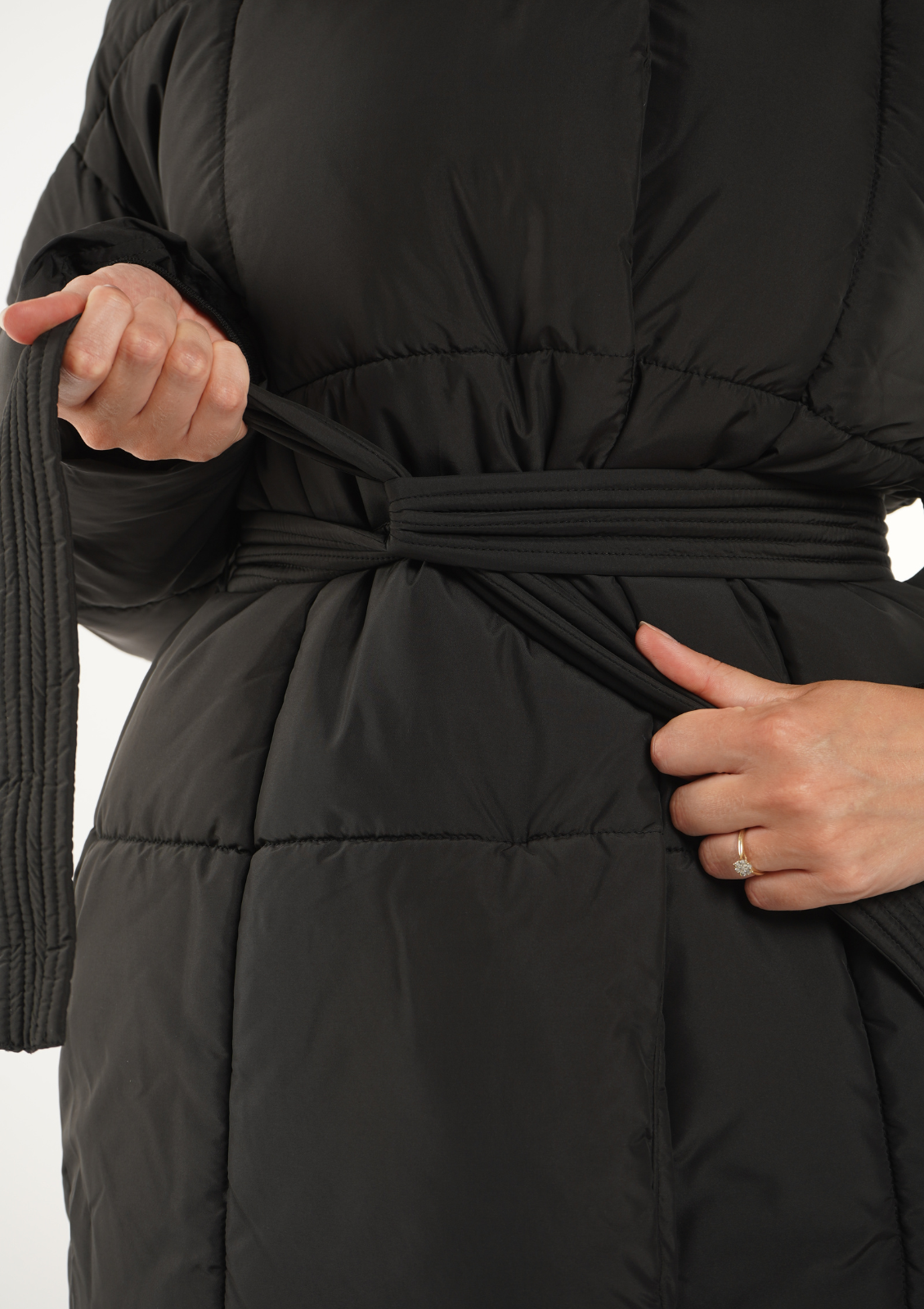 NOVA | VESTE PUFFER CEINTURÉE MI-LONGUE