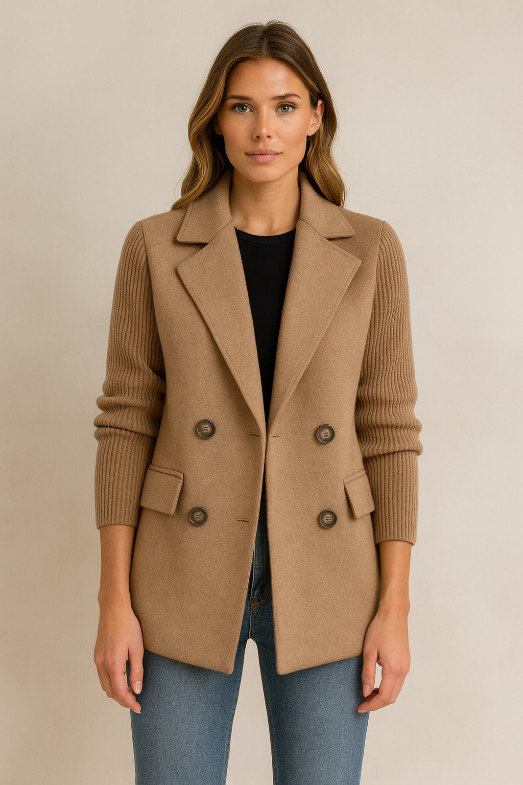 AMA - BLAZER À MANCHES EN TRICOT