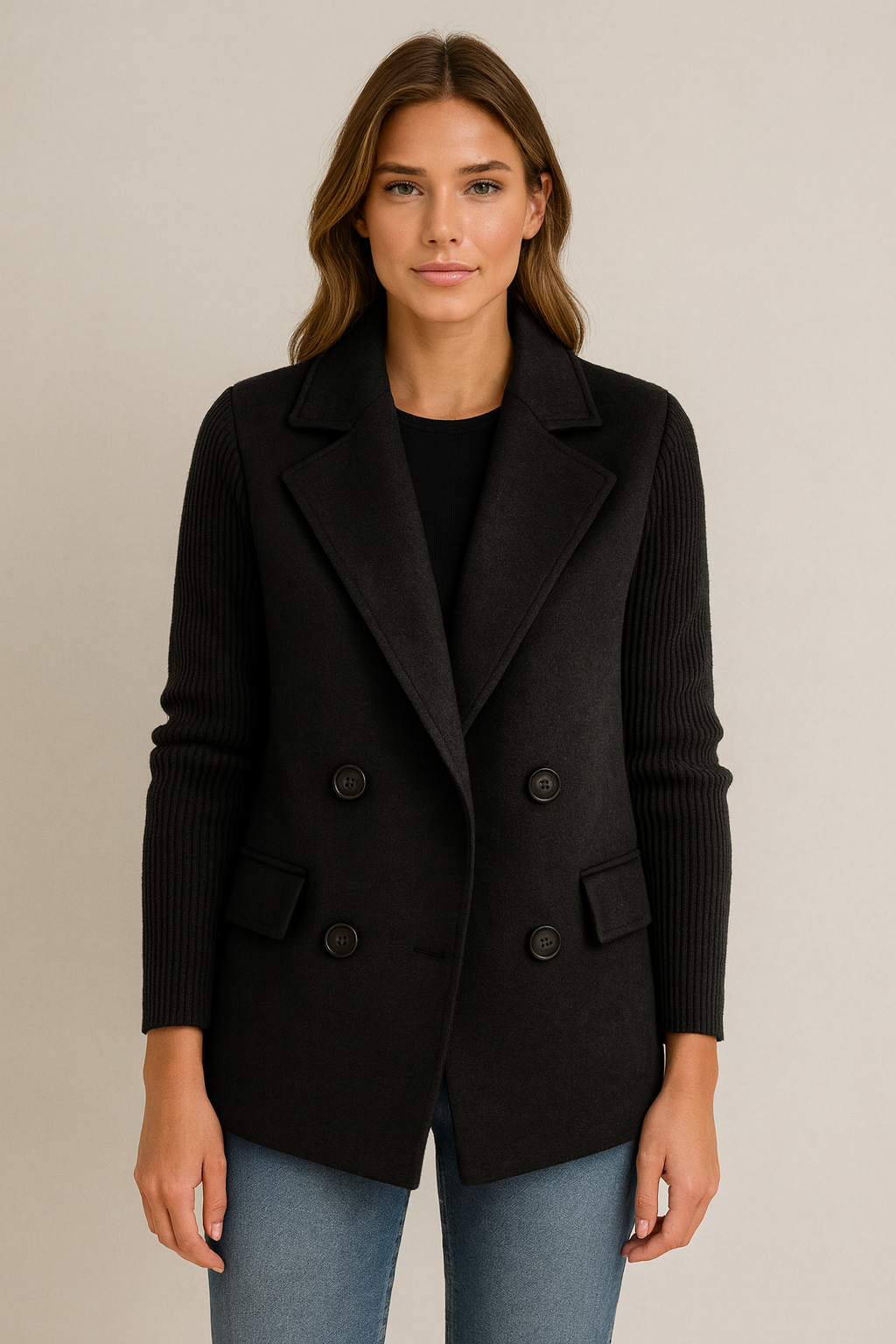 AMA - BLAZER À MANCHES EN TRICOT