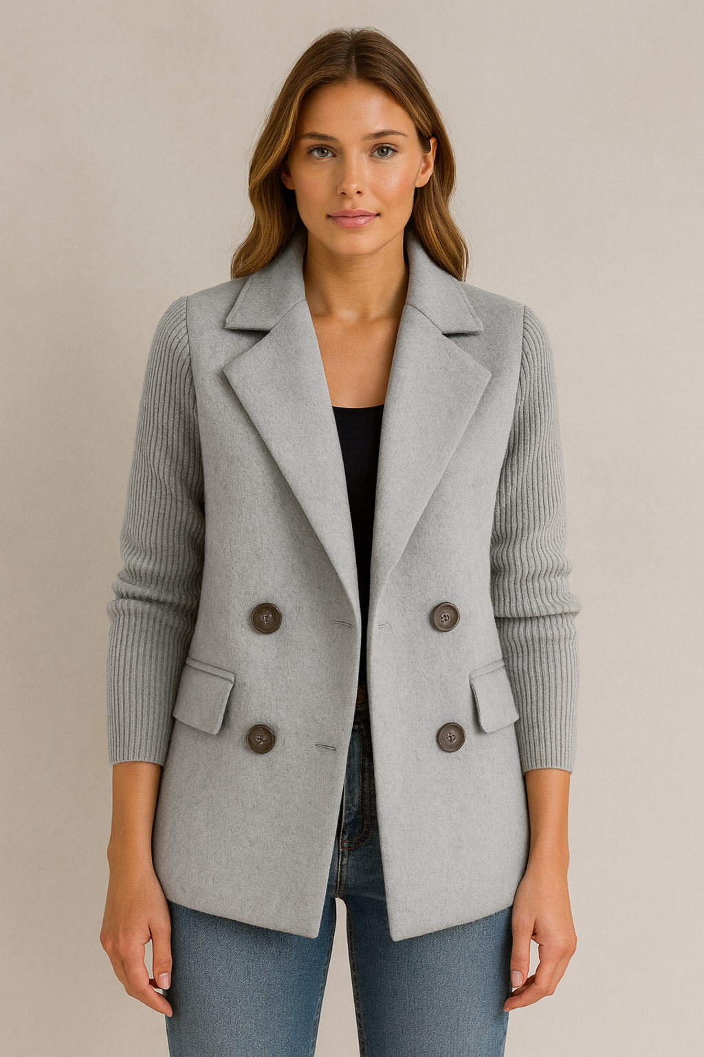 AMA - BLAZER À MANCHES EN TRICOT