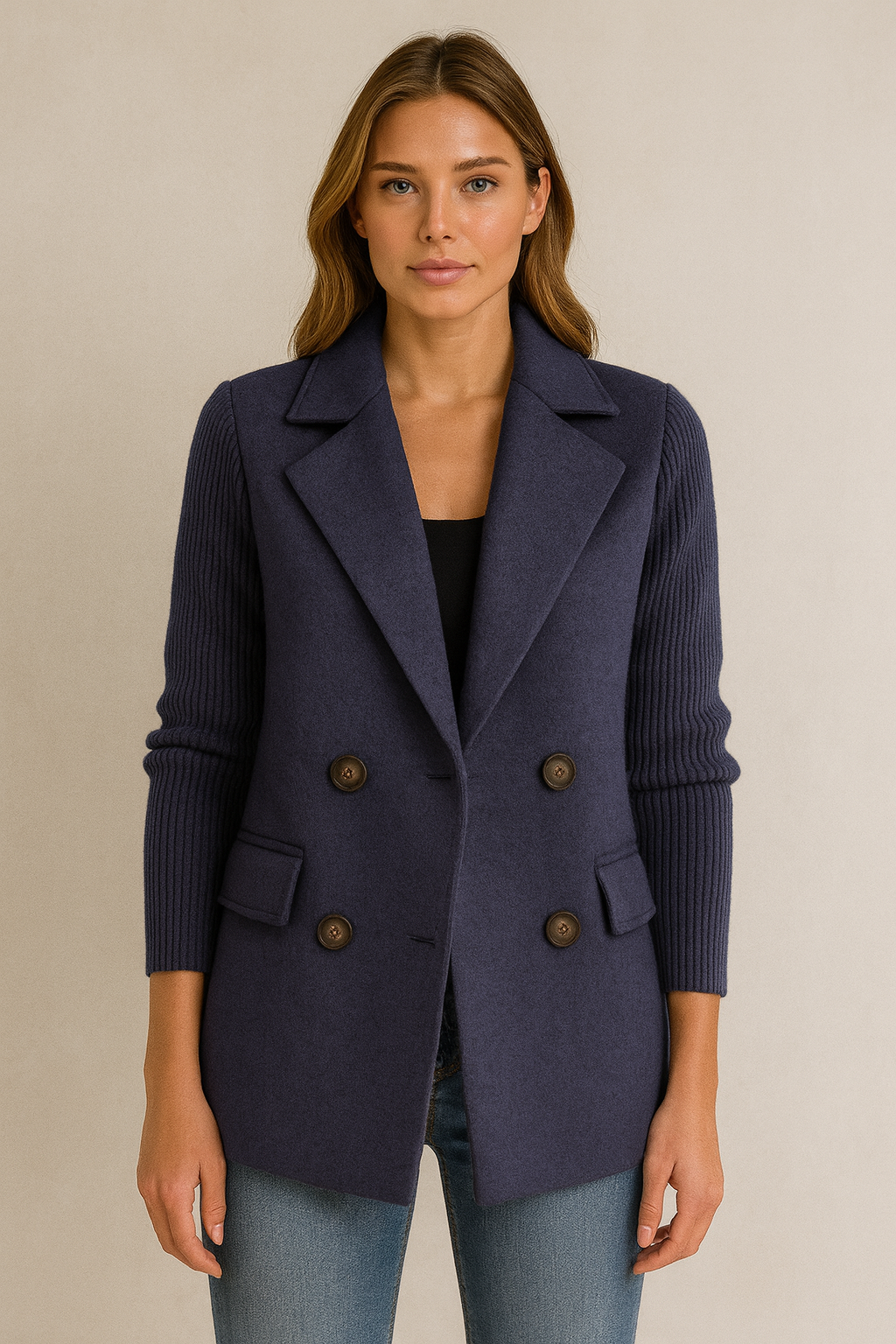 AMA - BLAZER À MANCHES EN TRICOT