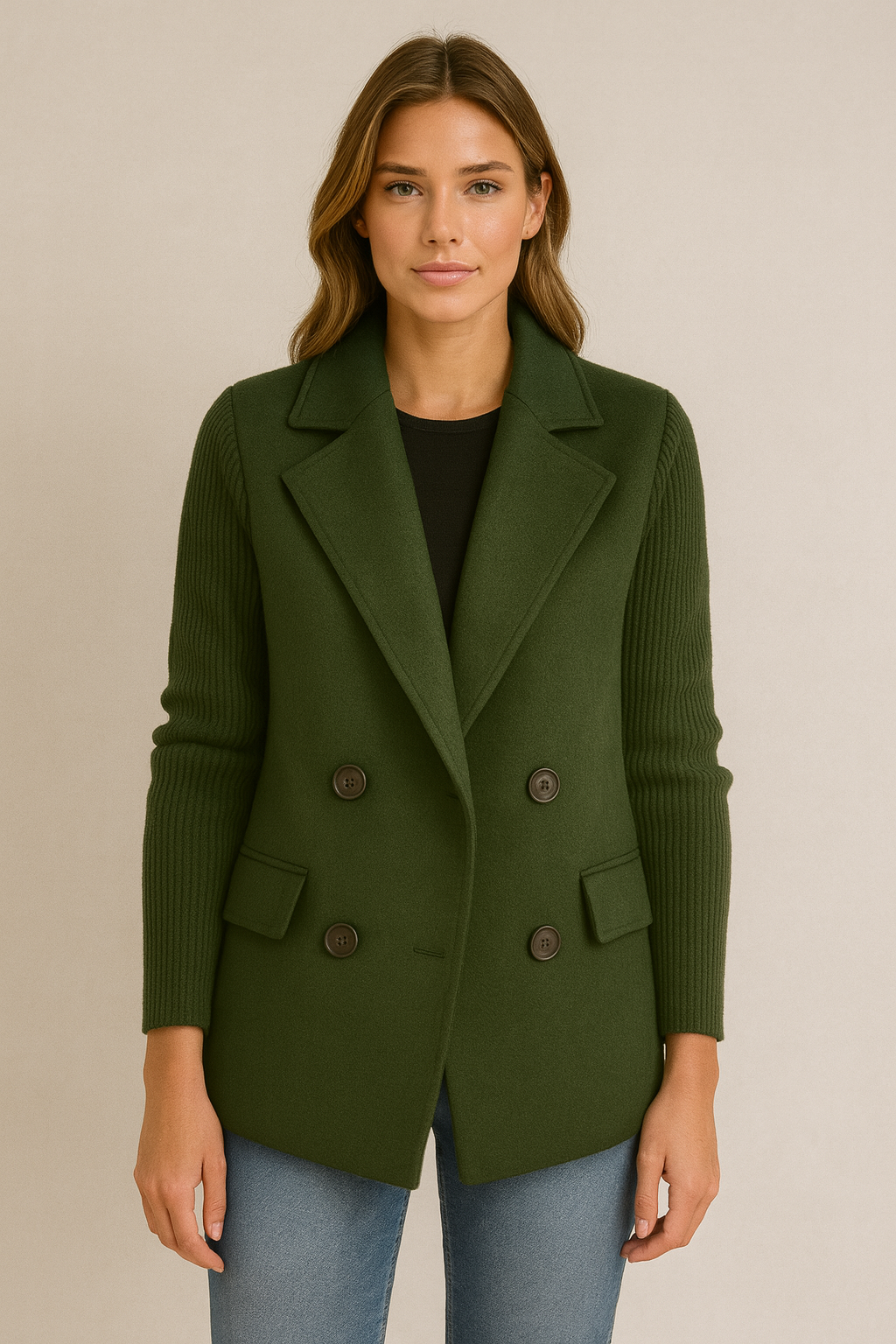 AMA - BLAZER À MANCHES EN TRICOT
