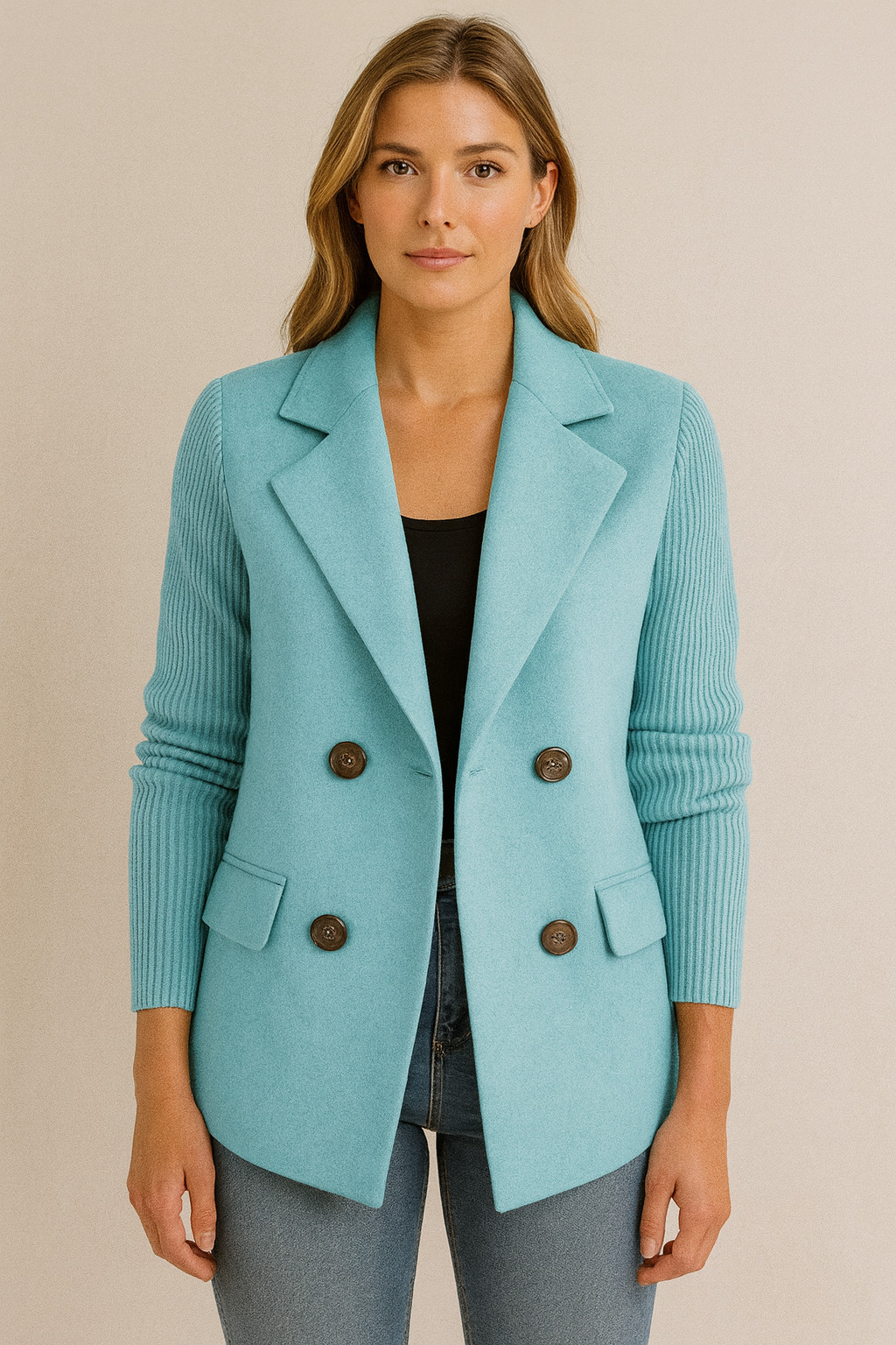 AMA - BLAZER À MANCHES EN TRICOT