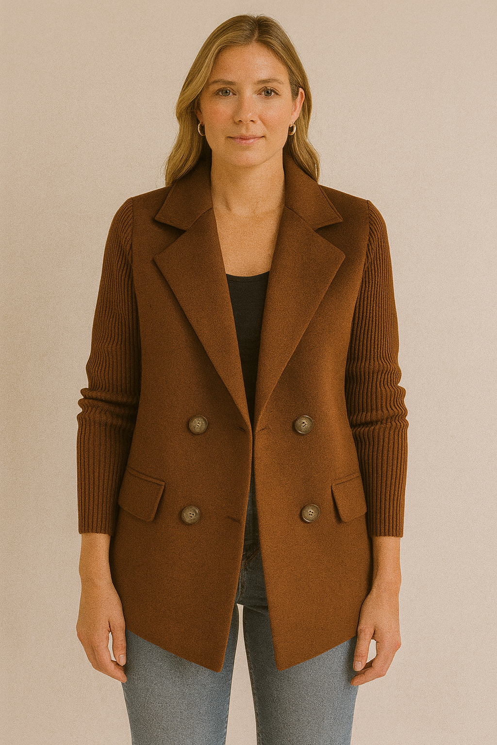 AMA - BLAZER À MANCHES EN TRICOT