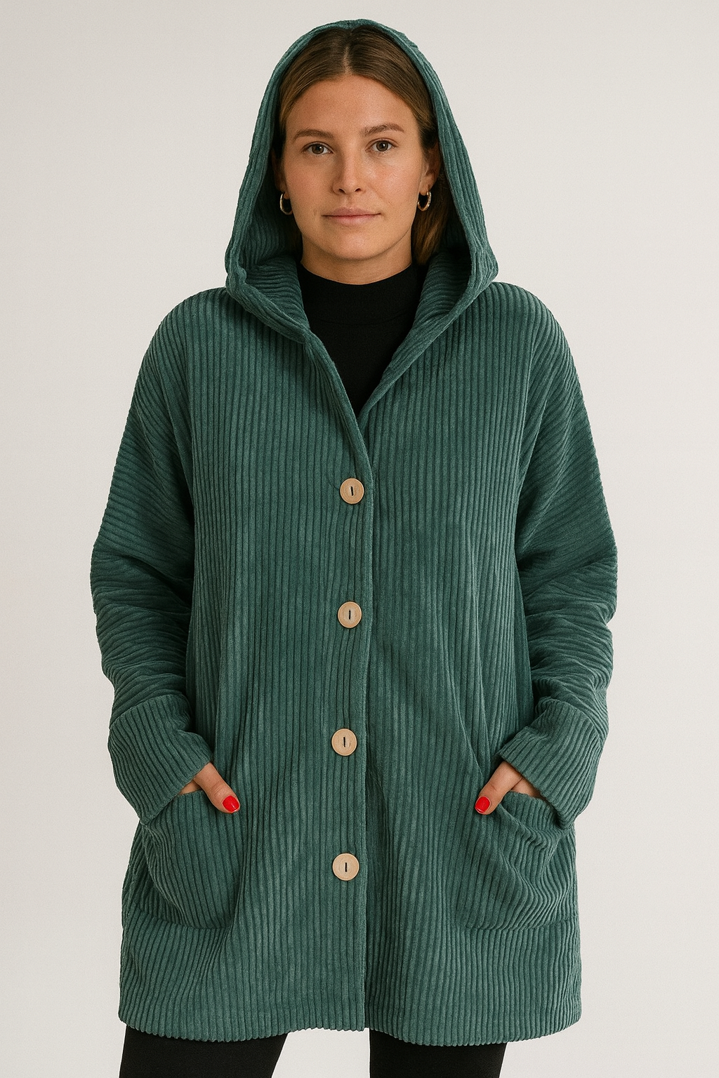 INDIE - VESTE À CAPUCHE EN CORDUROY