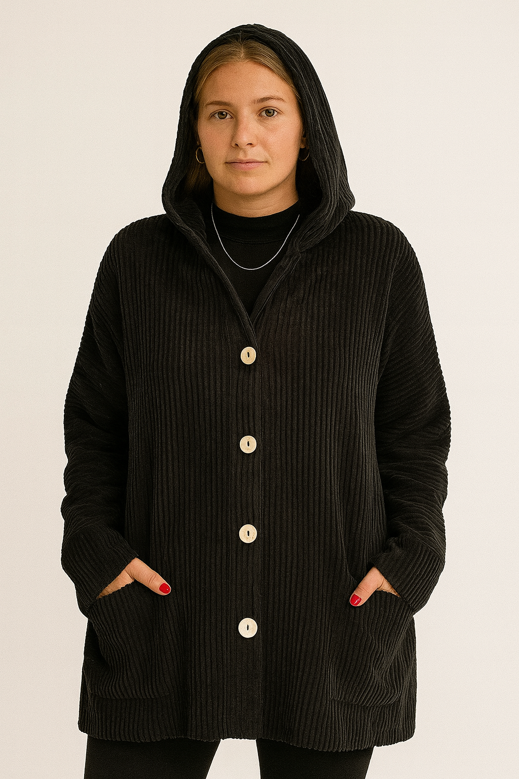 INDIE - VESTE À CAPUCHE EN CORDUROY