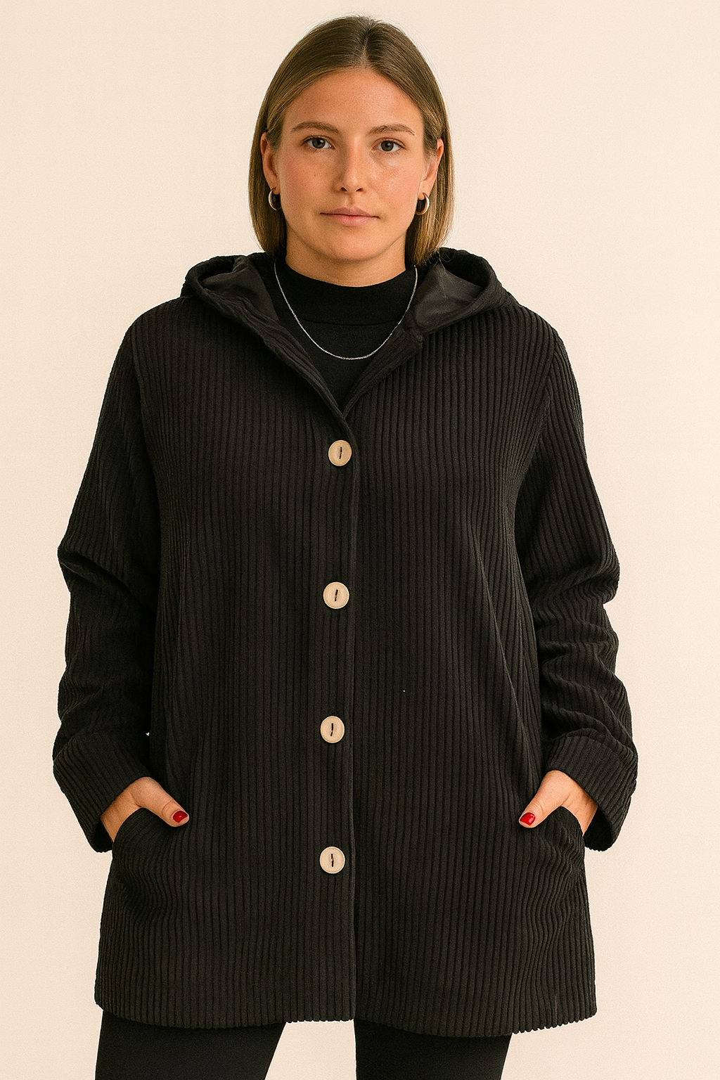 INDIE - VESTE À CAPUCHE EN CORDUROY