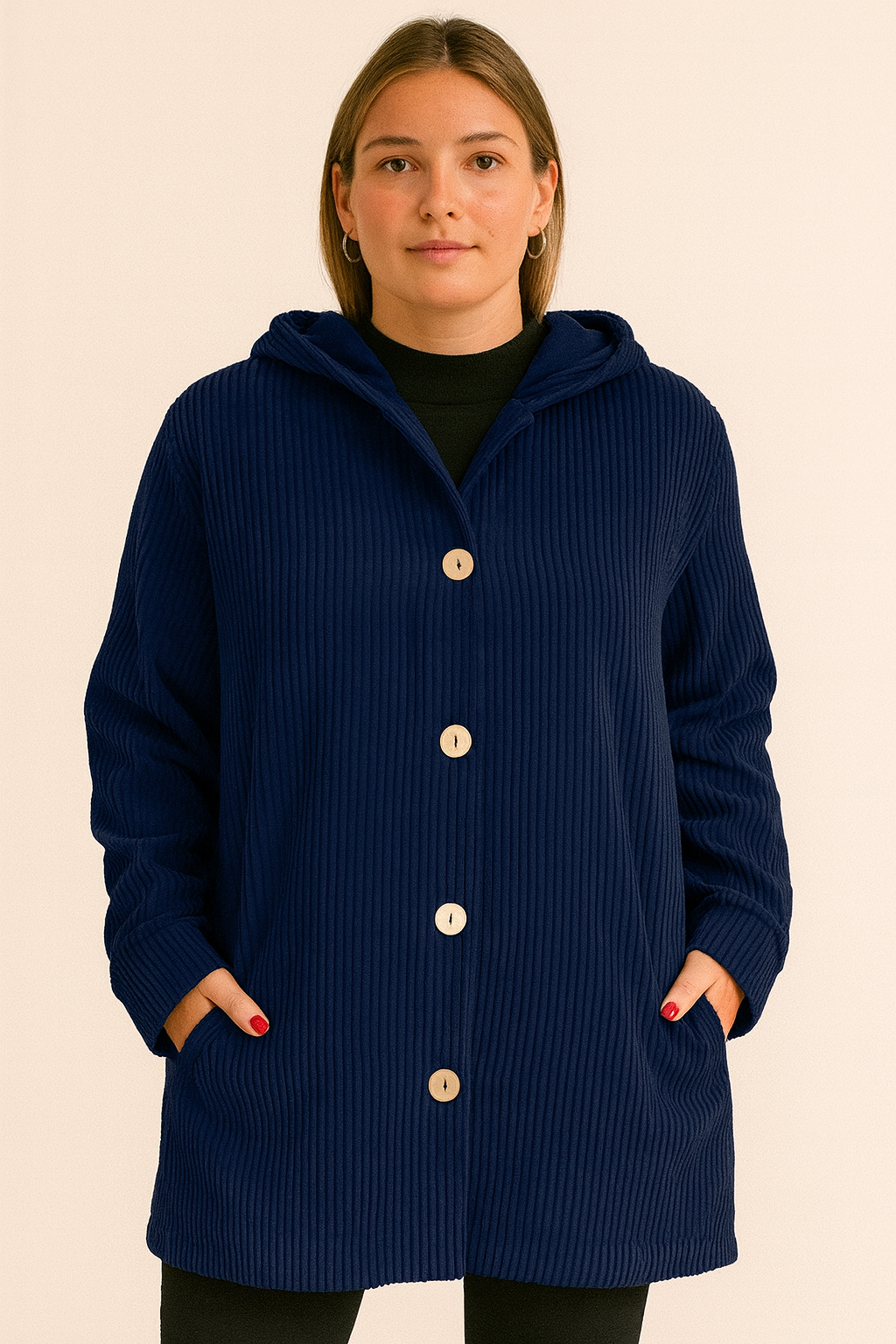 INDIE - VESTE À CAPUCHE EN CORDUROY