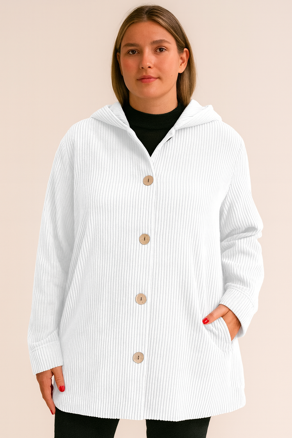 INDIE - VESTE À CAPUCHE EN CORDUROY
