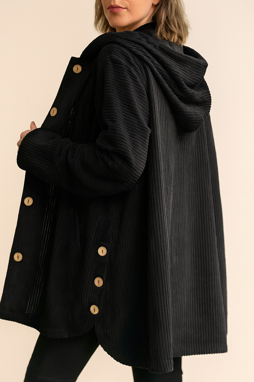 INDIE - VESTE À CAPUCHE EN CORDUROY