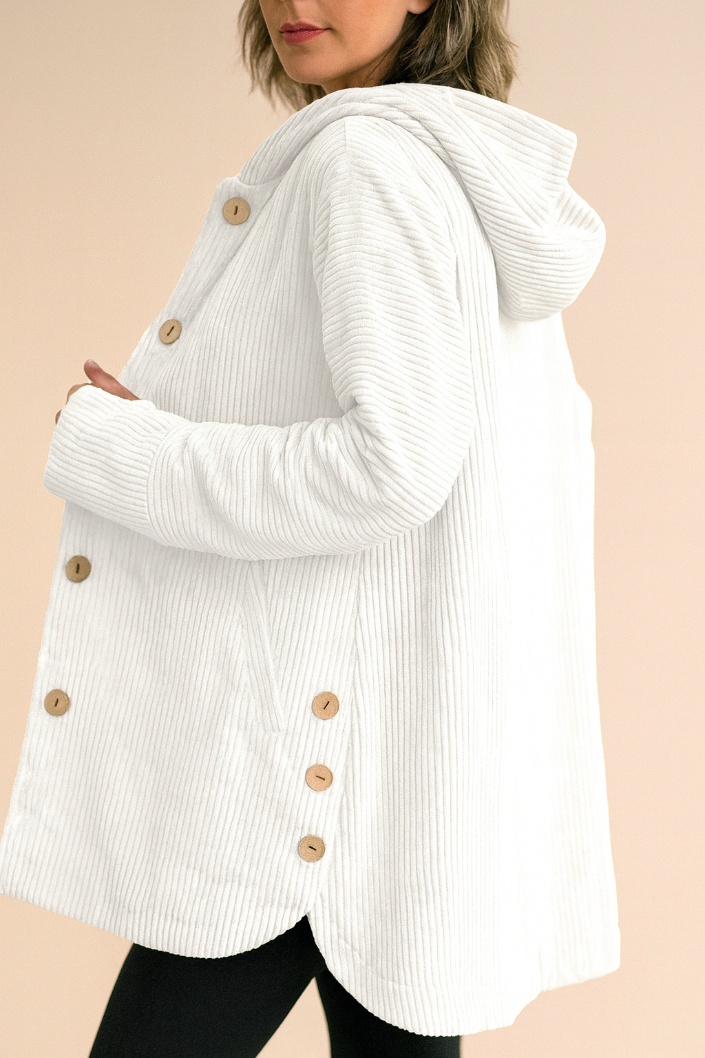 INDIE - VESTE À CAPUCHE EN CORDUROY