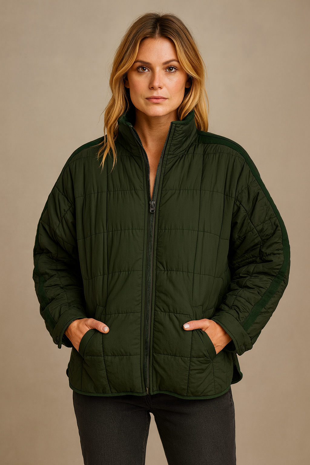 AVRIL – VESTE PUFFER LÉGÈRE ET COMPACTE À FERMETURE ÉCLAIR