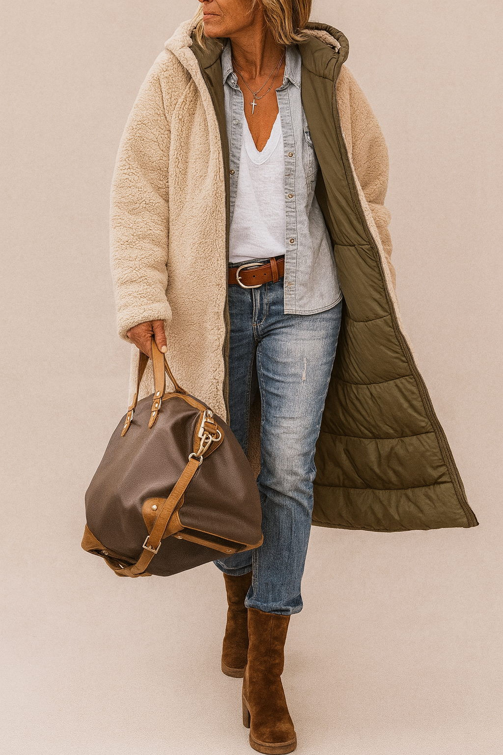 SASHA™ | MANTEAU RÉVERSIBLE ÉLÉGANT