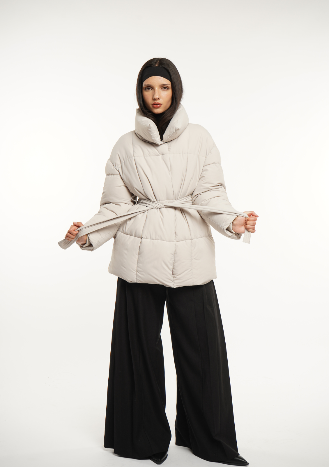 NOVA | VESTE PUFFER CEINTURÉE MI-LONGUE