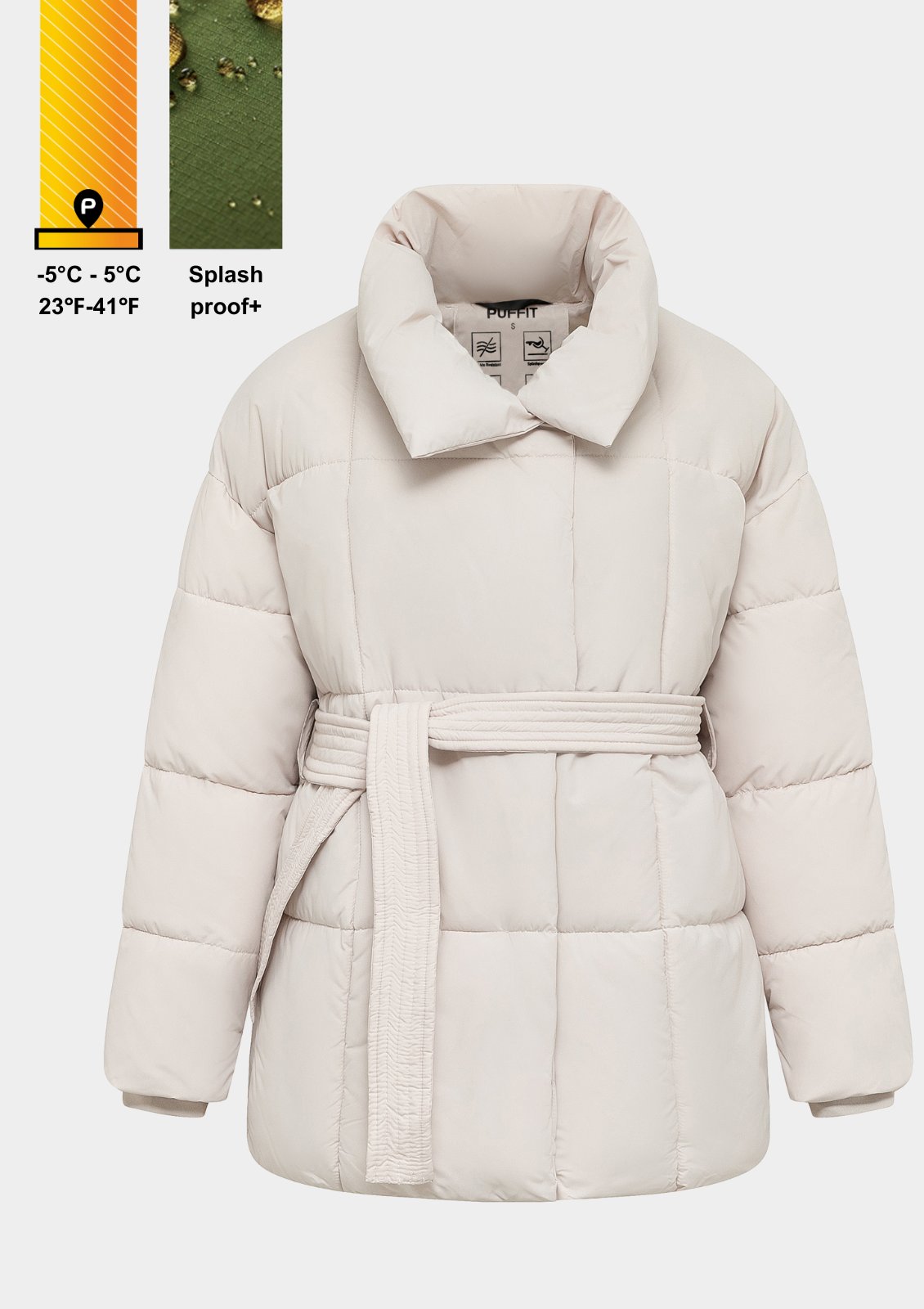 NOVA | VESTE PUFFER CEINTURÉE MI-LONGUE