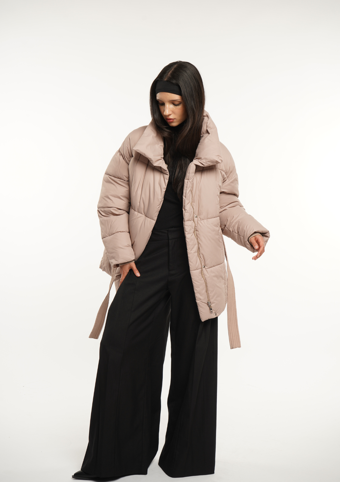 NOVA | VESTE PUFFER CEINTURÉE MI-LONGUE