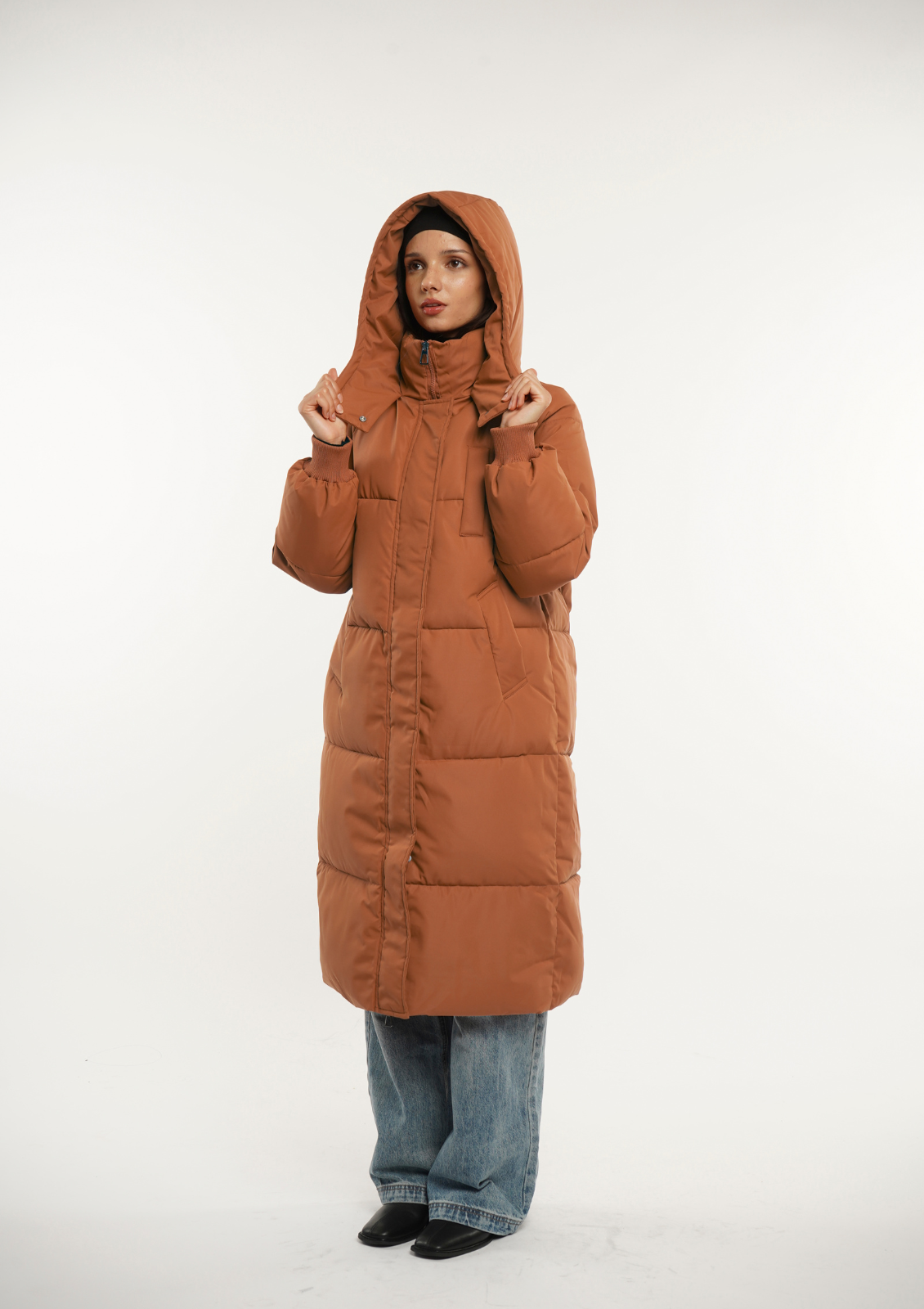 LUNA | VESTE LONGUE PUFFER AVEC CAPUCHE
