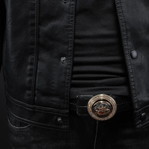Darius™ | Veste en cuir premium au style moto