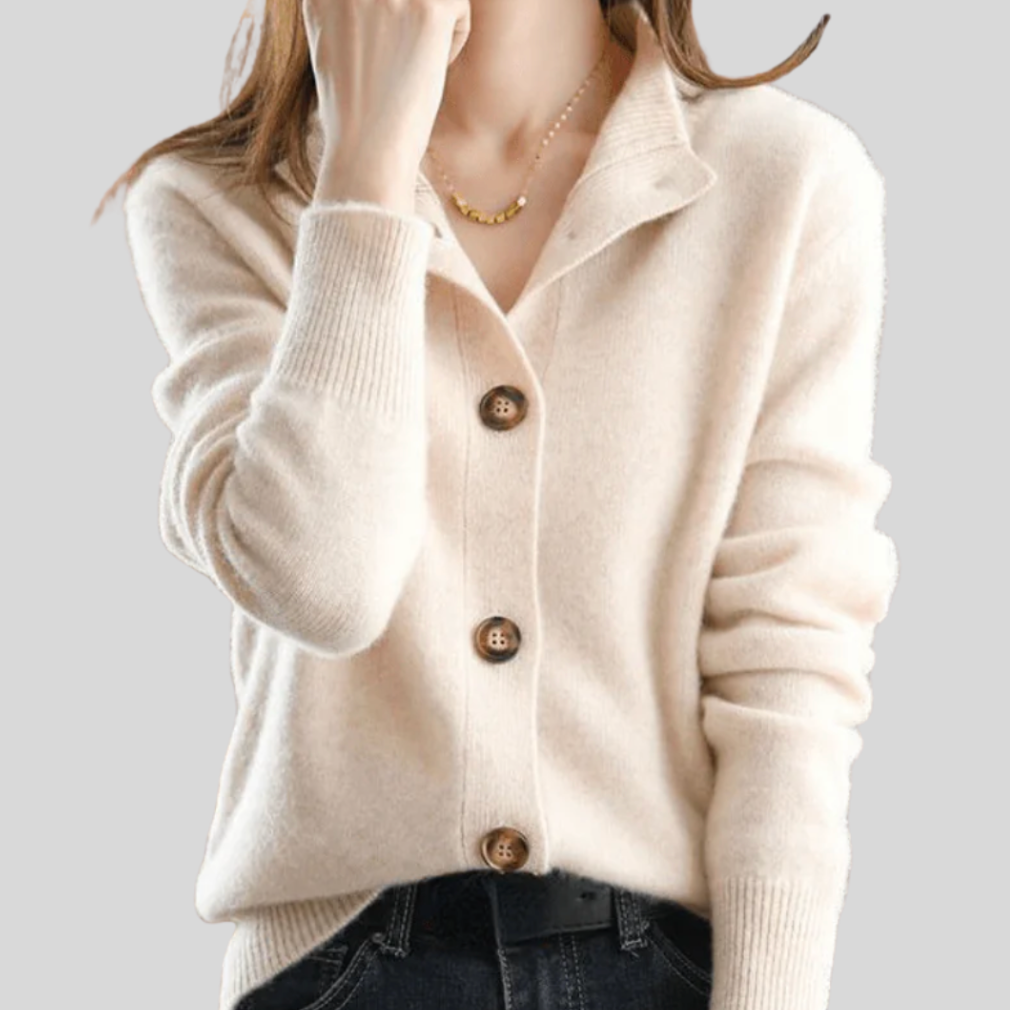 Claire | Cardigan en Cachemire de Style Rétro