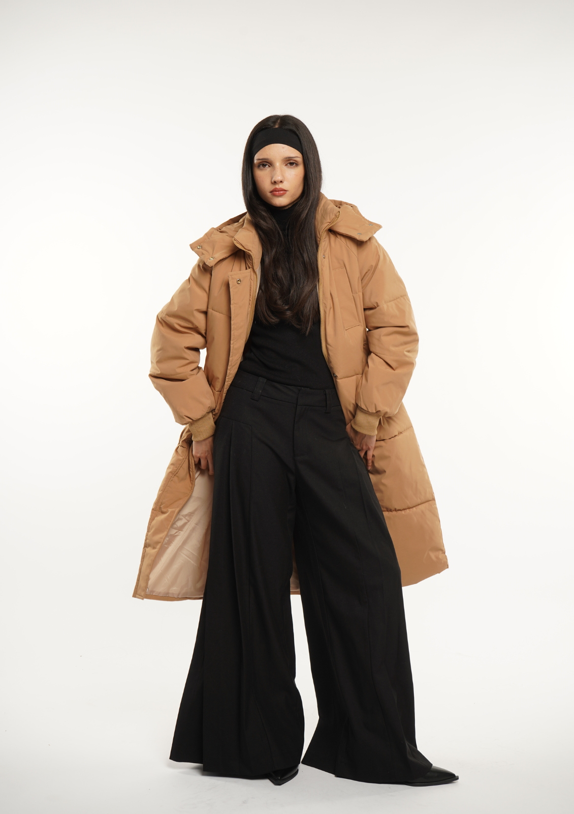 LUNA | VESTE LONGUE PUFFER AVEC CAPUCHE