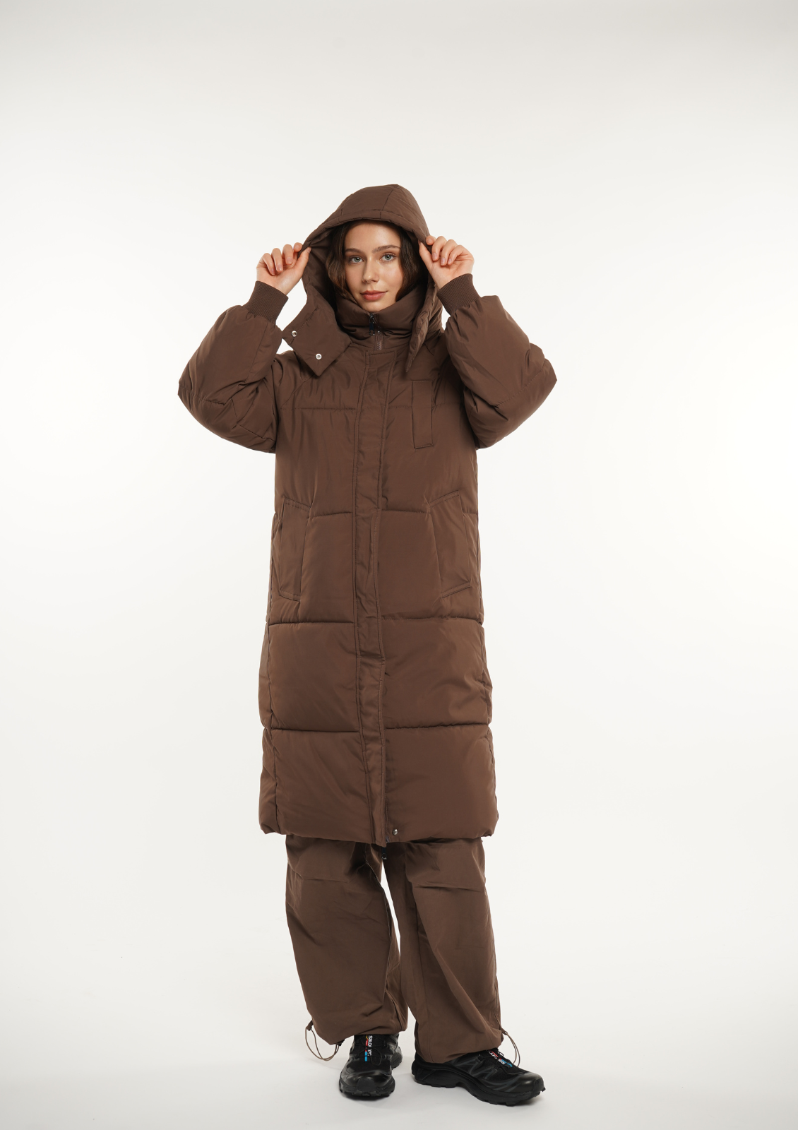 LUNA | VESTE LONGUE PUFFER AVEC CAPUCHE