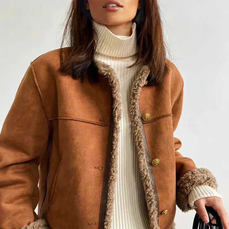 ANNA | VESTE EN MOUTON À BOUTONS