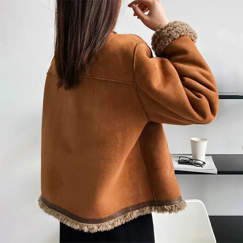ANNA | VESTE EN MOUTON À BOUTONS