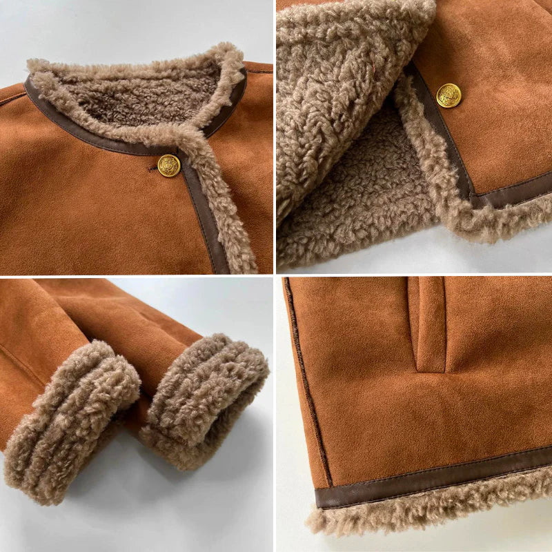 ANNA | VESTE EN MOUTON À BOUTONS
