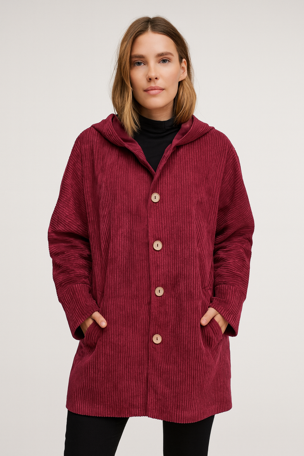 INDIE - VESTE À CAPUCHE EN CORDUROY