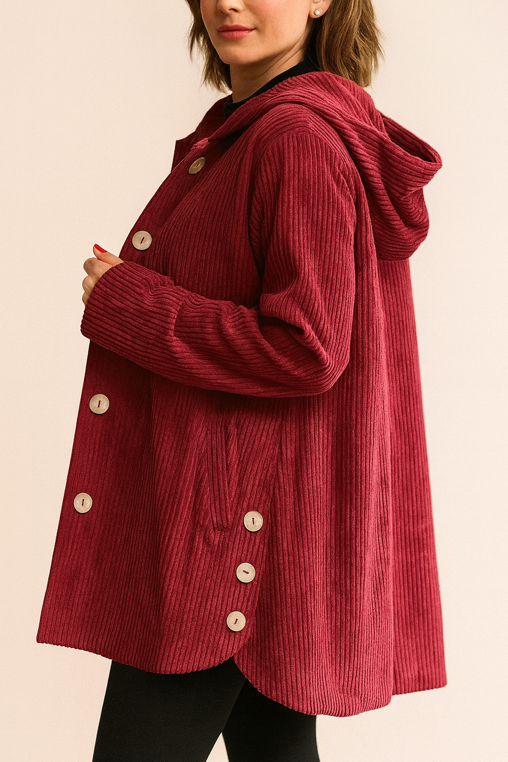 INDIE - VESTE À CAPUCHE EN CORDUROY